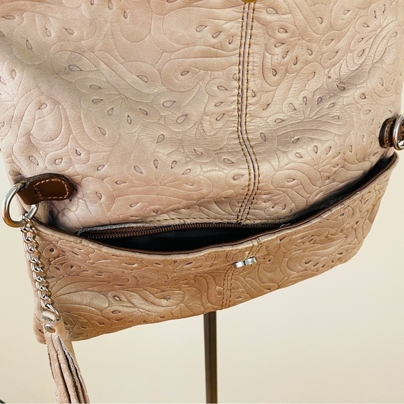 LEATHER Crossbody bag adjustable multi use zippered pockets adjustable strap - Picture 5 of 16